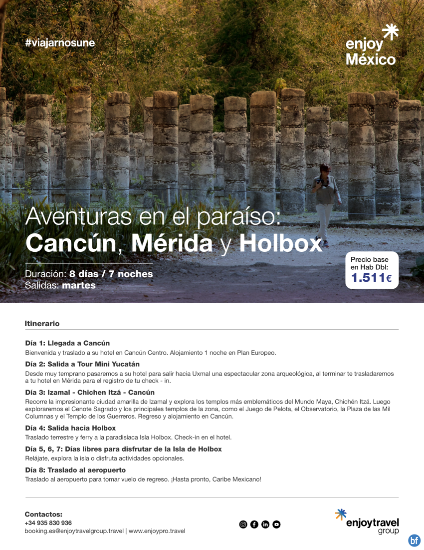 Espera hasta que la photo de la ofertaAventuras en el paraíso: Cancún, Mérida y HOLBOX 8D/7N termine de cargarse